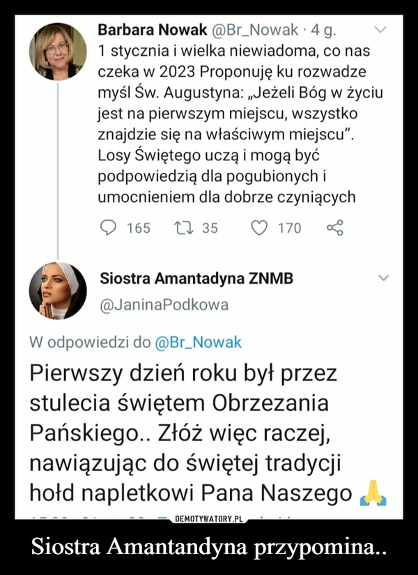 
    Siostra Amantandyna przypomina.. 