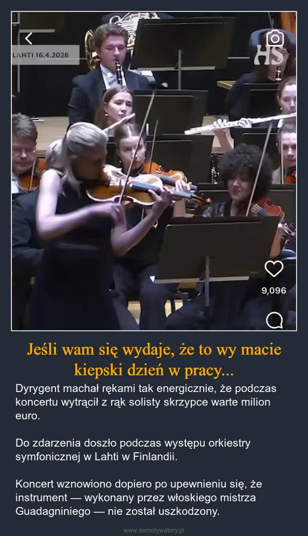 
    Jeśli wam się wydaje, że to wy macie kiepski dzień w pracy...
