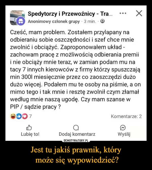 
    Jest tu jakiś prawnik, który może się wypowiedzieć?