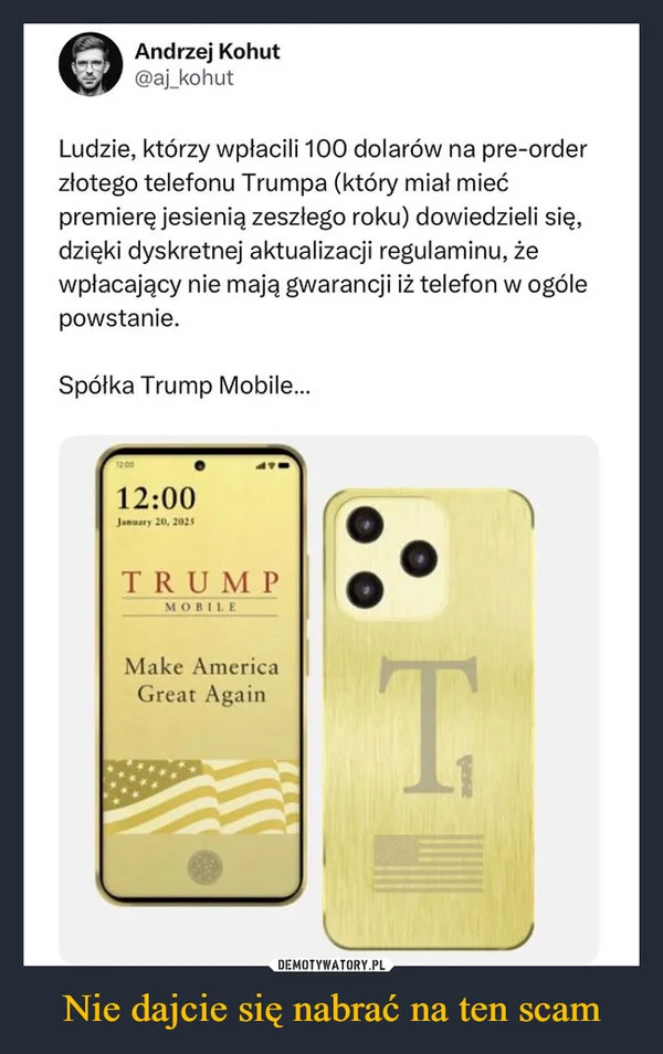 
    Nie dajcie się nabrać na ten scam