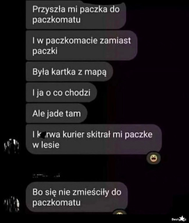 
    Kartka z mapą w paczkomacie 