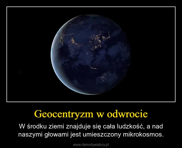 
    Geocentryzm w odwrocie