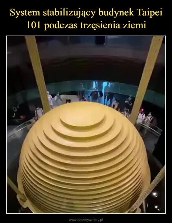 
    System stabilizujący budynek Taipei 101 podczas trzęsienia ziemi