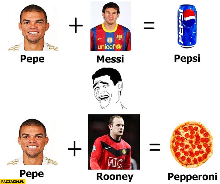 
    Pepe Messi Pepsi Pepe Rooney Pepperoni