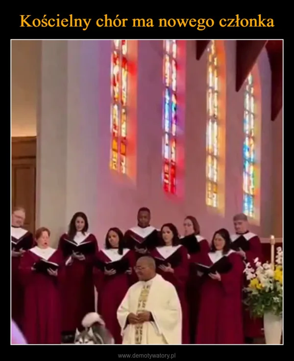 
    Kościelny chór ma nowego członka