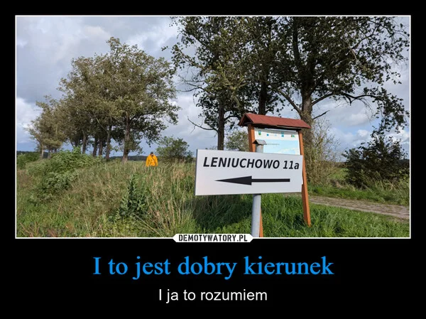 
    I to jest dobry kierunek