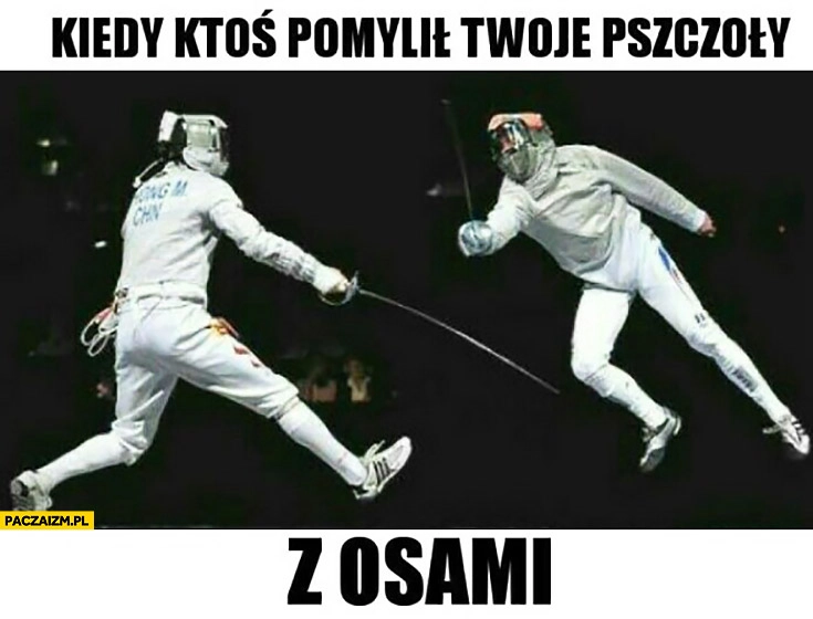 
    Kiedy ktoś pomylił Twoje pszczoły z osami szermierka floret