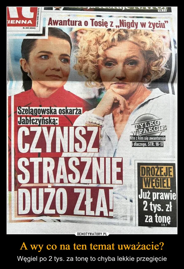 
    A wy co na ten temat uważacie?