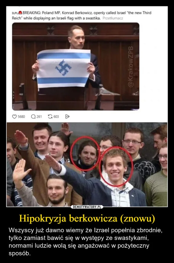 
    Hipokryzja berkowicza (znowu)