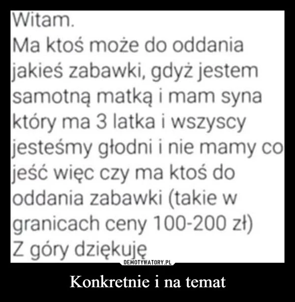 
    Konkretnie i na temat