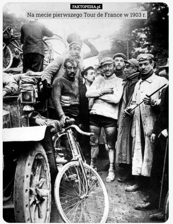 
    
			Na mecie pierwszego Tour de France w 1903 r.					