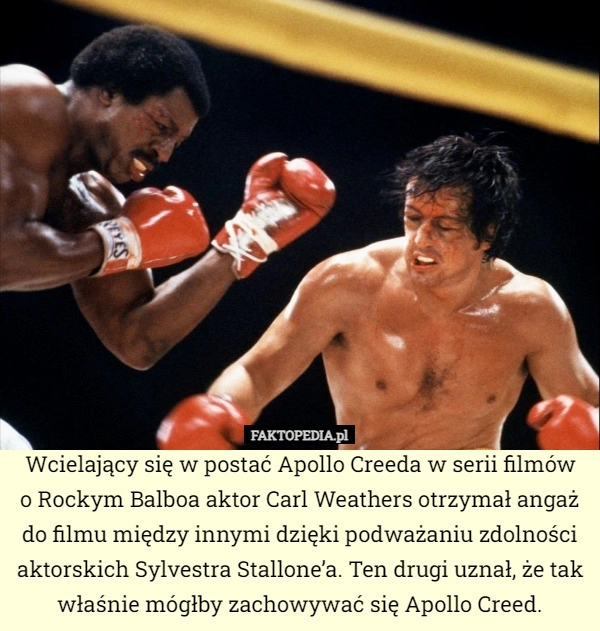 
    Wcielający się w postać Apollo Creeda w serii filmów
o Rockym Balboa aktor