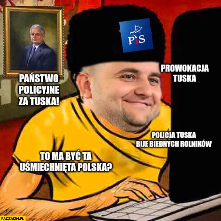 
    Matecki ruski troll prowokacja Tuska, policja Tuska bije biednych rolników, państwo policyjne to ma być ta uśmiechnięta Polska?