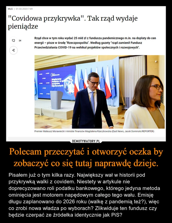 
    Polecam przeczytać i otworzyć oczka by zobaczyć co się tutaj naprawdę dzieje. 