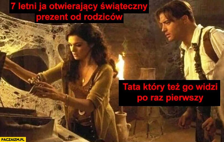 
    7-letni ja otwierający świąteczny prezent od rodziców vs tata który też widzi go po raz pierwszy