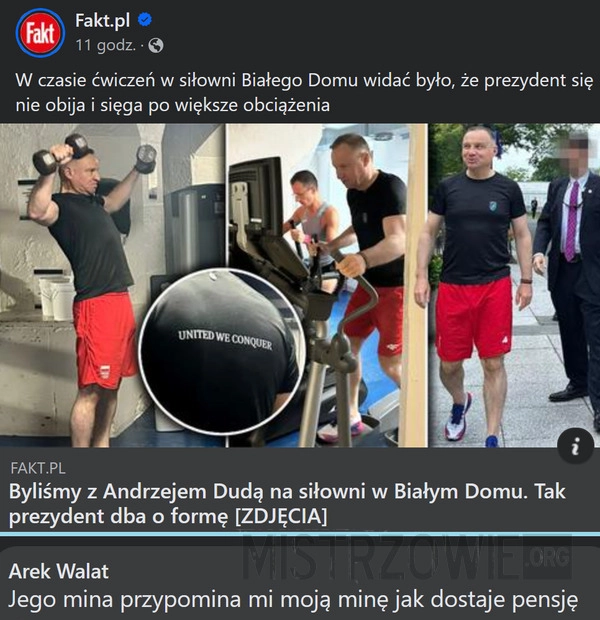 
    Duda na siłowni