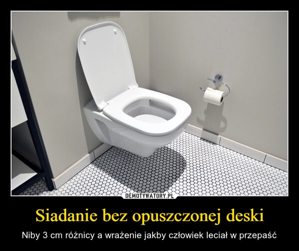 
    Siadanie bez opuszczonej deski