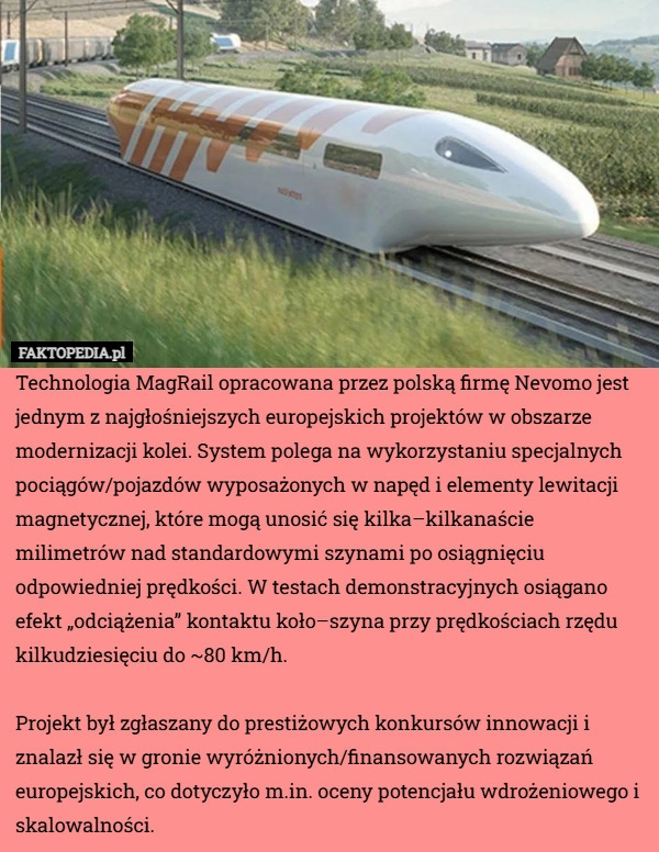 
    Technologia MagRail opracowana przez polską firmę Nevomo jest jednym z najgłośniejszych