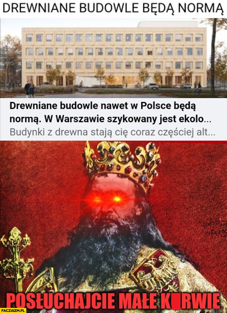 
    Drewniane budowle będą norma, Kazimierz Wielki: posłuchajcie małe kurwie