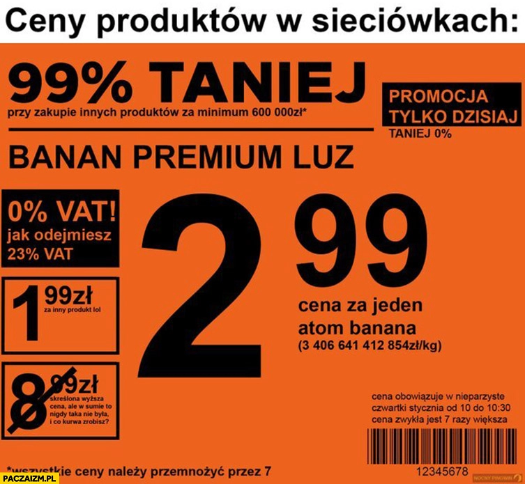 
    Ceny produktów w sieciówkach biedronka taniej promocja obniżka nie do ogarnięcia