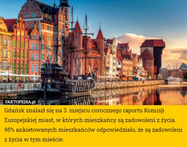 
    Gdańsk znalazł się na 3. miejscu corocznego raportu Komisji Europejskiej