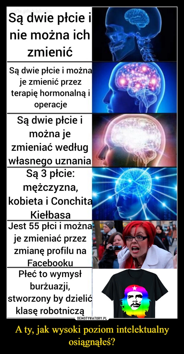 
    A ty, jak wysoki poziom intelektualny osiągnąłeś?