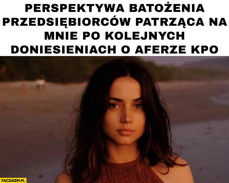 
    Perspektywa batożenia przedsiębiorców patrząca na mnie po kolejnych doniesieniach o aferze KPO Ana de Armas
