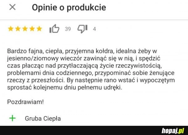 
    Dobra kołderka