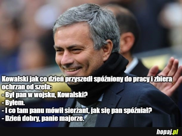 
    Trener Mourinho opowiada kawały