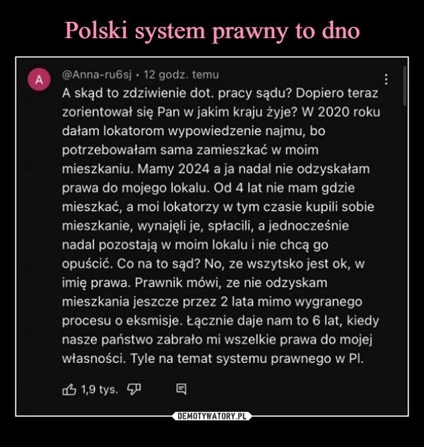 
    Polski system prawny to dno