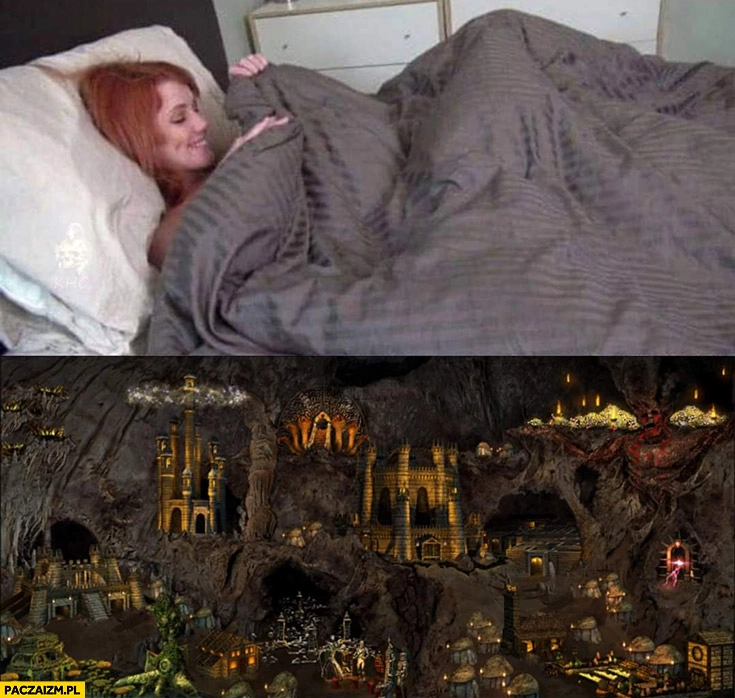
    Laska zagląda pod kołdrę tam zamek z Heroes 3