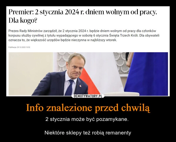 
    Info znalezione przed chwilą