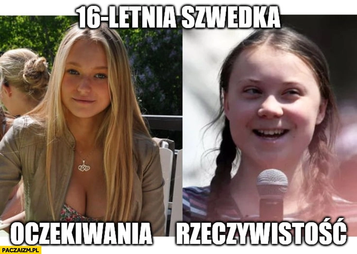 
    16 letnia Szwedka oczekiwania vs rzeczywistość Greta Thunberg
