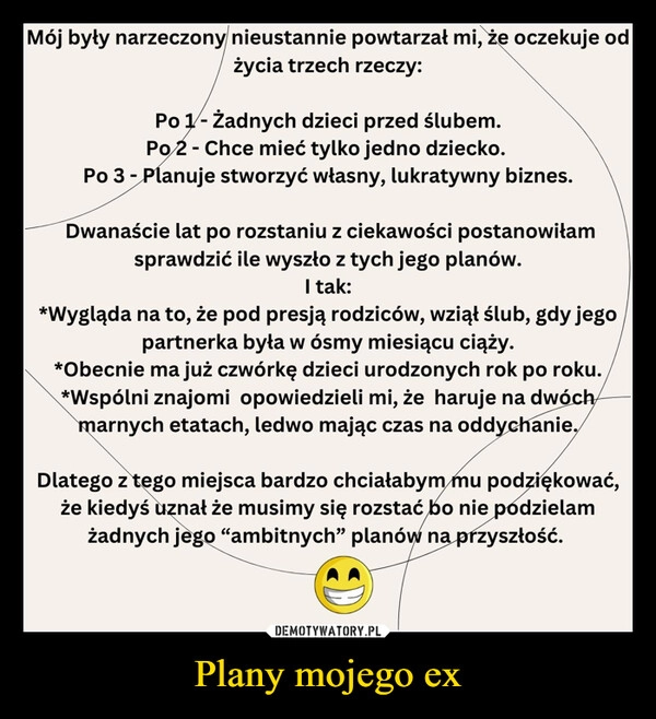 
    Plany mojego ex