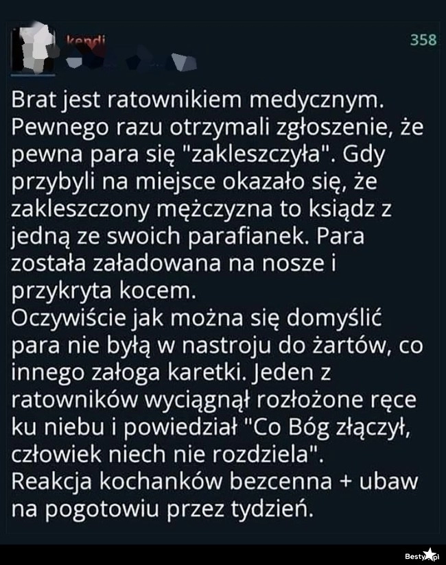 
    Zakleszczona para i ratownik śmieszek 