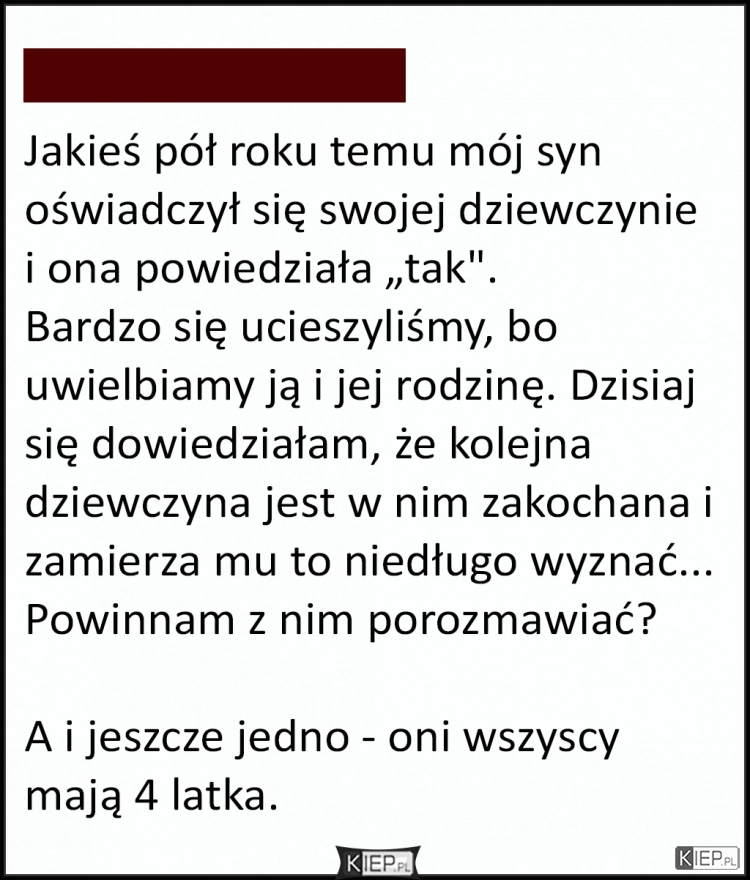 
    Miłosne sprawy mojego syna