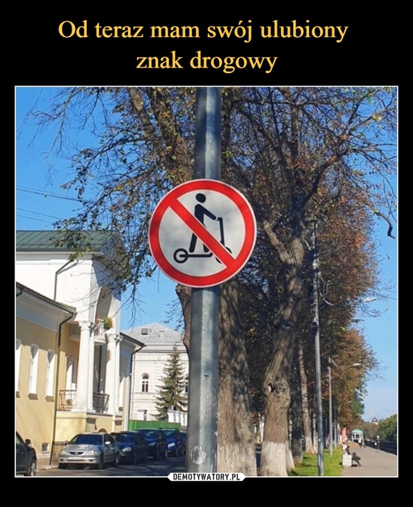 
    Od teraz mam swój ulubiony 
znak drogowy