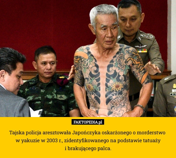 
    Tajska policja aresztowała Japończyka oskarżonego o morderstwo 
w yakuzie