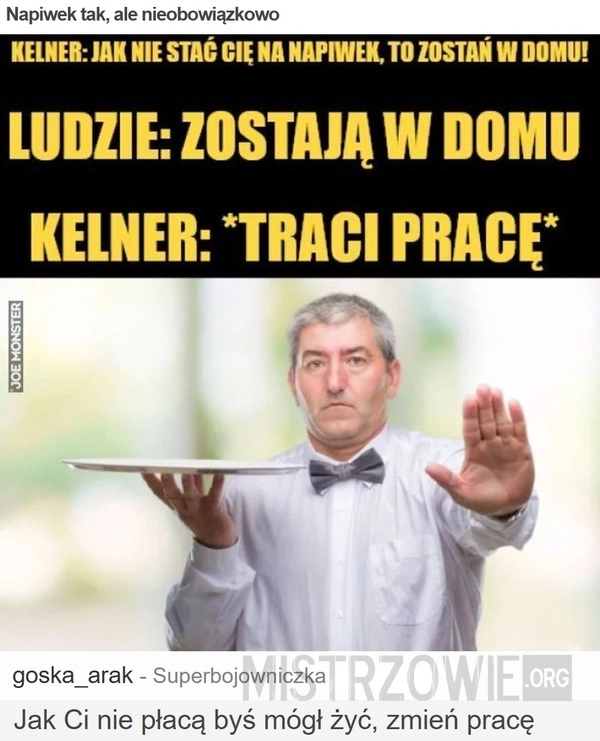 
    Napiwek tak, ale nieobowiązkowo