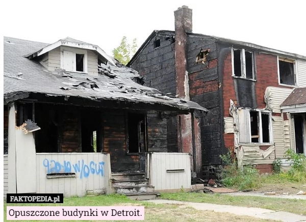 
    Opuszczone budynki w Detroit.