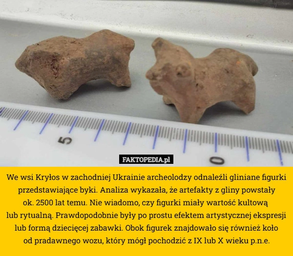 
    We wsi Kryłos w zachodniej Ukrainie archeolodzy odnaleźli gliniane figurki