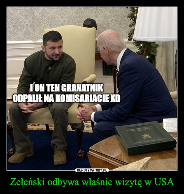 
    
Zełeński odbywa właśnie wizytę w USA 