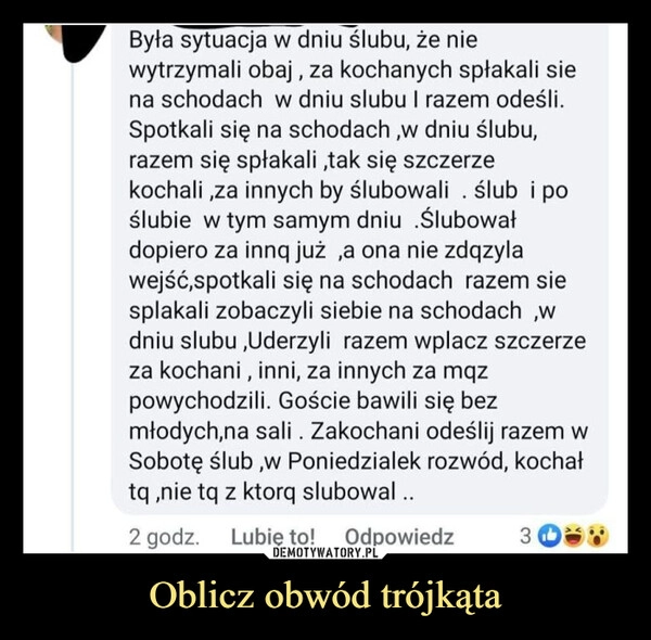 
    Oblicz obwód trójkąta
