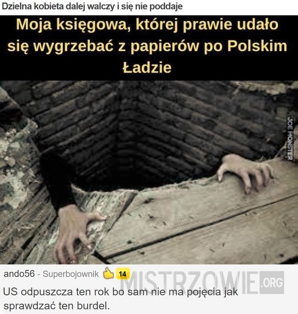 
    Dzielna kobieta dalej walczy i się nie poddaje