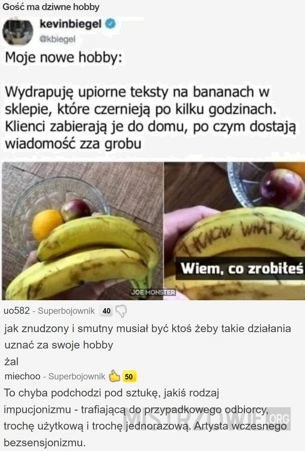 
    Gość ma dziwne hobby