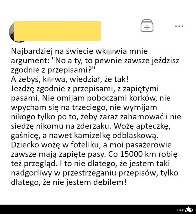 
    Jazda zgodnie z przepisami 