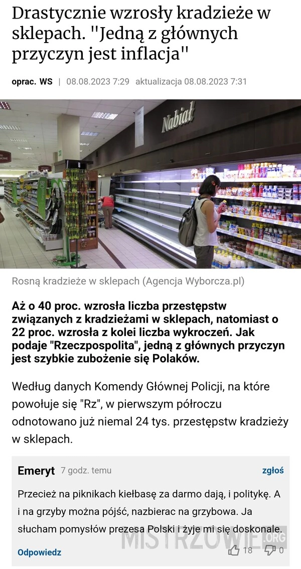 
    Kradzieże w sklepach