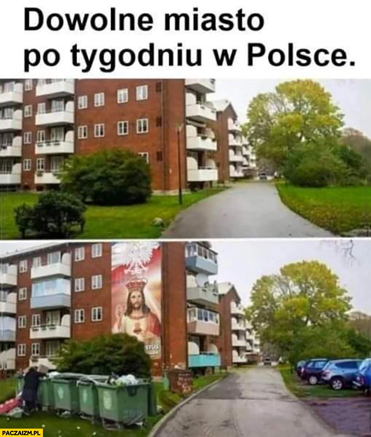 
    Dowolne miasto po tygodniu w Polsce przeróbka