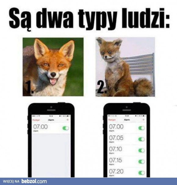 
    Dwa typy ludzi.