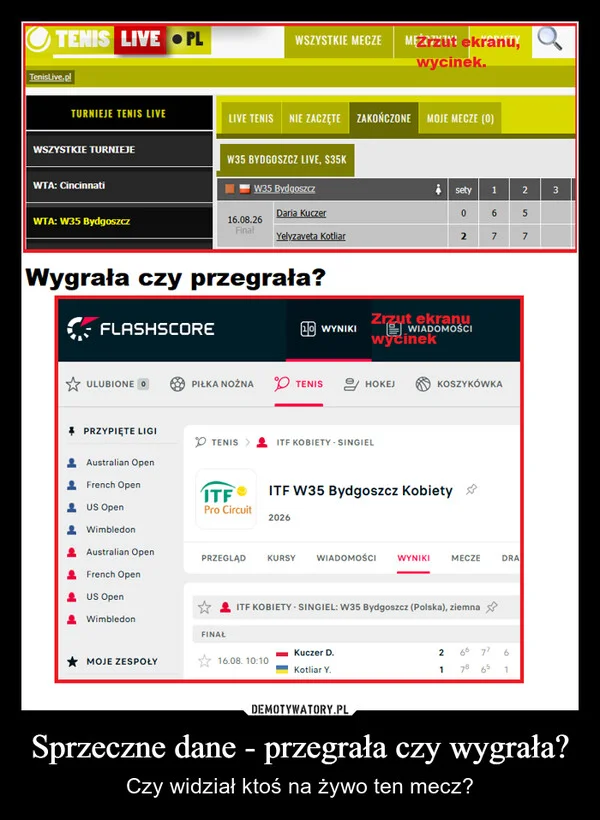 
    Sprzeczne dane - przegrała czy wygrała?
